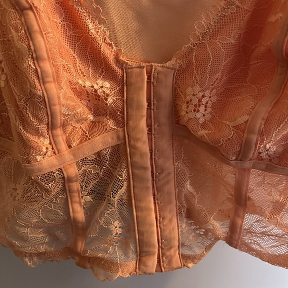 Colsie Peach Pink Lace Corset Bralette - Picture 3 of 4